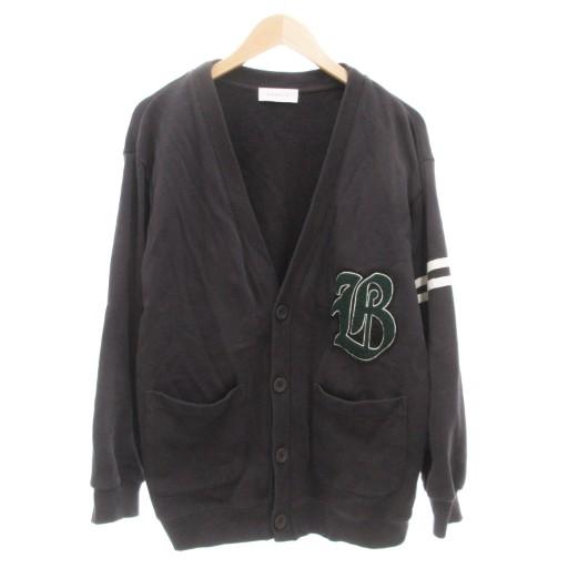 シンプリシテェ Simplicite 23SS ワッペン付き裏毛カーディガン スウェット生地 チャコ...