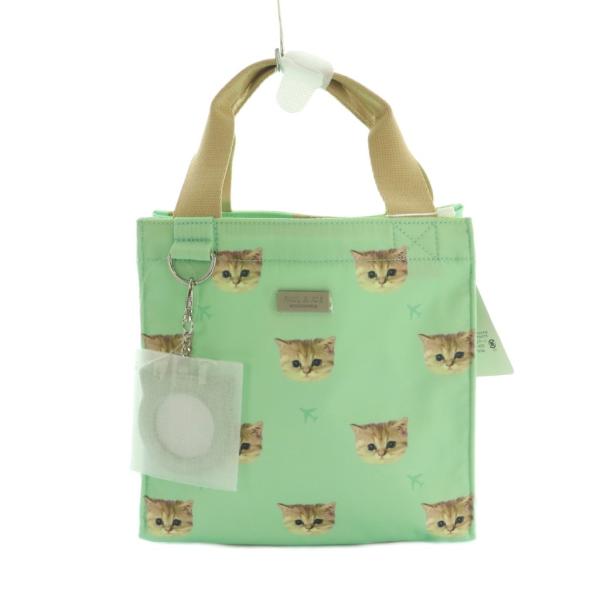 未使用品 ポール＆ジョー PAUL&amp;JOE トートバッグ 猫柄 ミント /MI レディース