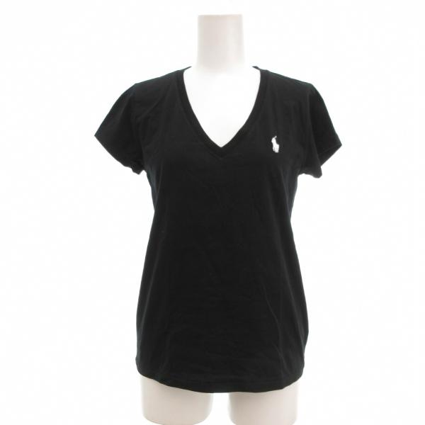 ポロ ラルフローレン POLO RALPH LAUREN 美品 Tシャツ Vネック ロゴ刺繍 無地 ...