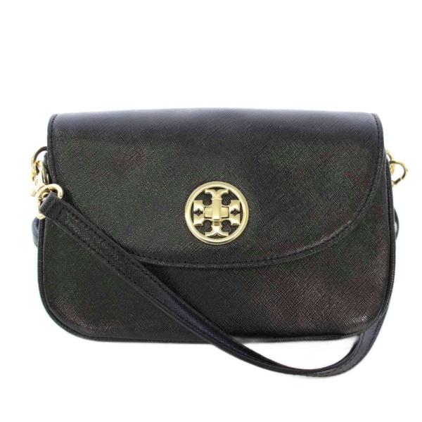 トリーバーチ TORY BURCH ショルダーバッグ ポシエット ポーチ 2WAY レザー 黒 /T...