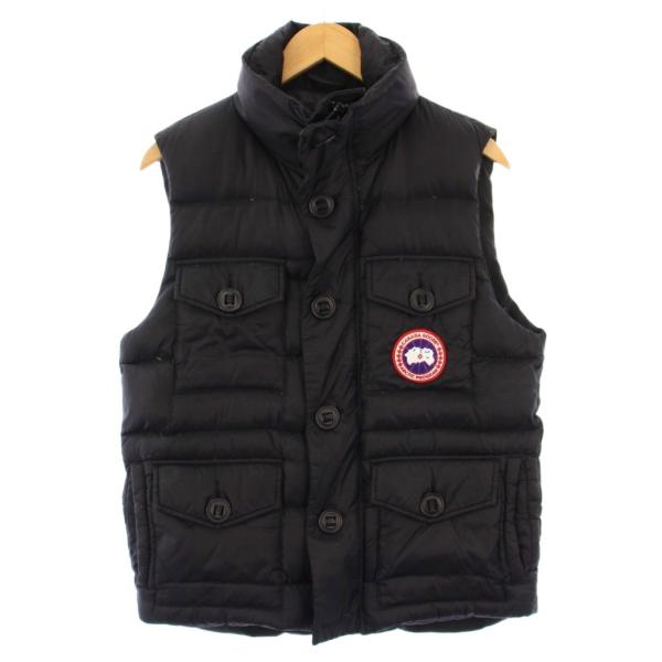 カナダグース CANADA GOOSE ダウンベスト スタンドカラー アウター ワッペン 刺繍 S ...