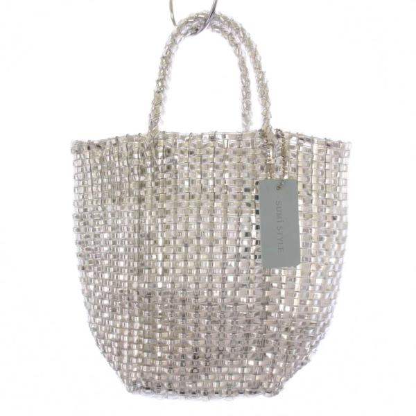 スミスタイル SUM1 STYLE メタリックかごバッグ ハンドバッグ シルバー /BM レディース