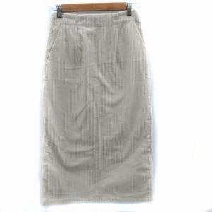 アーバンリサーチ ドアーズ URBAN RESEARCH DOORS タイトスカート マキシ丈 ロング丈 コーデュロイ S オフホワイト /SM16 レディース