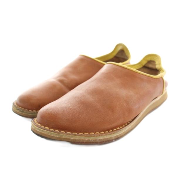 カンペール CAMPER ブラザーズ brothers レザーシューズ スリッポン 37 茶 ブラウ...