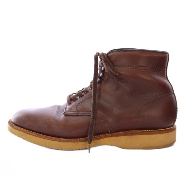 オールデン ALDEN Service Boot サービスブーツ ショート ラウンドトゥ 厚底 レザ...