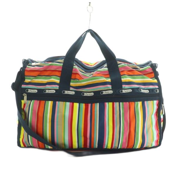 レスポートサック LesportSAC 2WAY ボストンバッグ ショルダーバッグ マルチボーダー ...