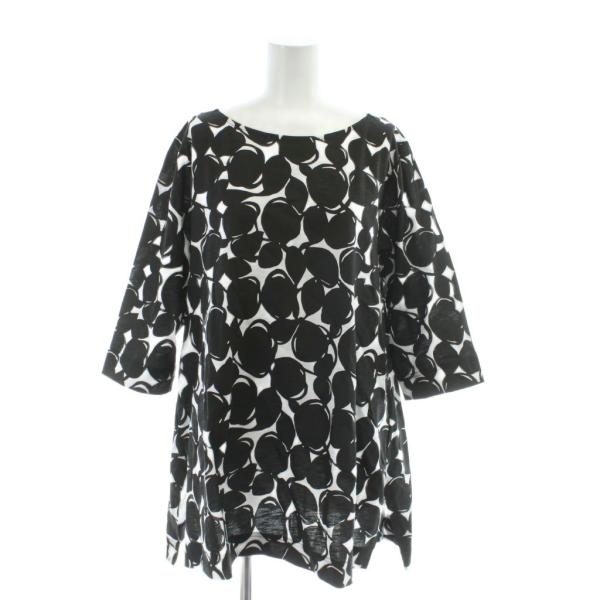 ドゥクラッセ DoCLASSE カットソー XXL 黒 ブラック 白 ホワイト ラウンドネック 七分...