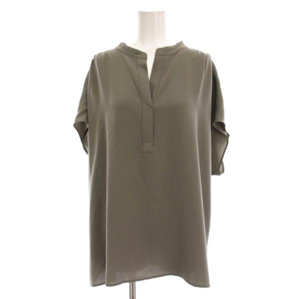 23区 オンワード樫山 プルオーバー ブラウス カットソー 半袖 大きいサイズ 48 カーキ スキッ...