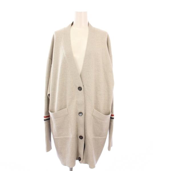 トムブラウン THOM BROWNE 23AW ニットカーディガン 長袖 ロール トリコロール 38...