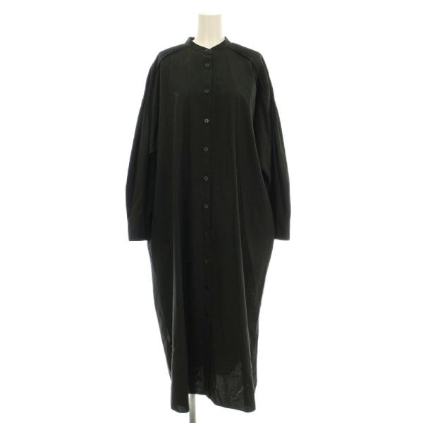 アドーア ADORE ハイツイストギャバワンピース ロング 長袖 ワンピース 36 黒 ブラック 5...