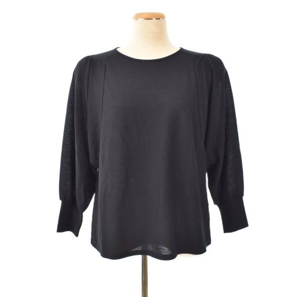 アナイ ANAYI カットソー 長袖 ドルマンスリーブ 38 黒 ブラック ■FF レディース