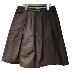 ナラカミーチェ NARA CAMICIE タックスカート ひざ丈 コットン 4 黒 ブラック ■FY レディース