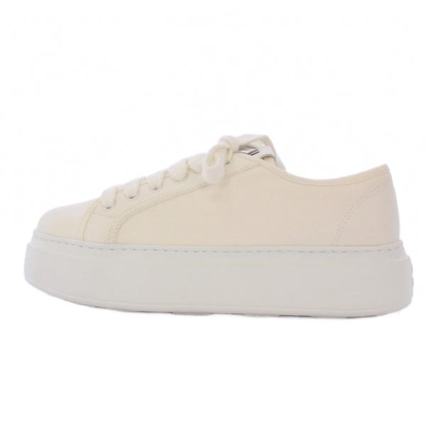 未使用品 ミュウミュウ miumiu フラットフォーム 厚底 スニーカー 40 白 /KH レディー...