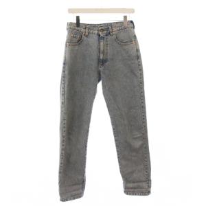 グッチ GUCCI デニムパンツ ジーンズ ジップフライ ロゴパッチ レザーパッチ 牛革 W30 水色 ライトブルー /BB メンズ