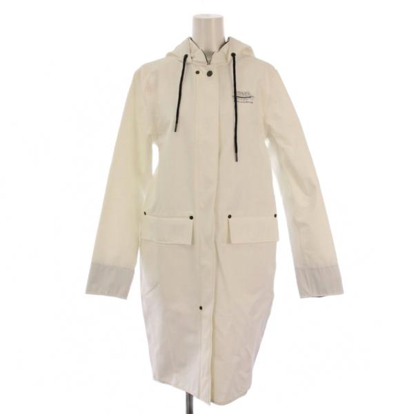 グランデンス GRUNDENS レインコート ロング フード XXS 白 /BM レディース