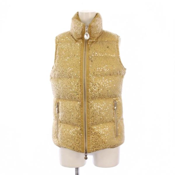 ピレネックス Pyrenex ダウンベスト ジャケット ハイネック ジップアップ スパンコール 36...