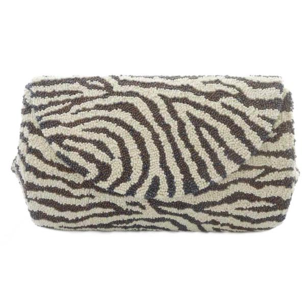 モイナ MOYNA セカンドバッグ クラッチバッグ 総柄 白 ホワイト 茶色 ブラウン /SR レデ...