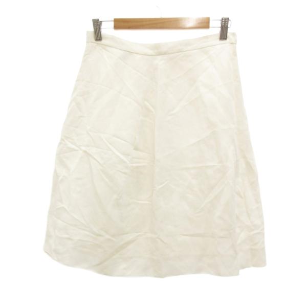 クロエ CHLOE スカート ひざ丈 フレア 40 白 ホワイト /JS レディース