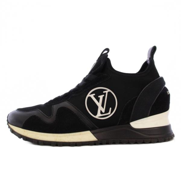 ルイヴィトン LOUIS VUITTON ランアウェイ スニーカー インヒール 36 黒 /KH レ...