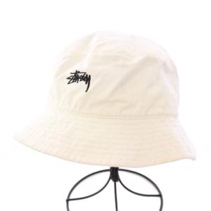 ステューシー STUSSY STOCK BUCKET HAT ストックバケットハット バケハ 帽子 ロゴ 刺繍 60cm 白 ホワイト 1321023 /BB メンズ