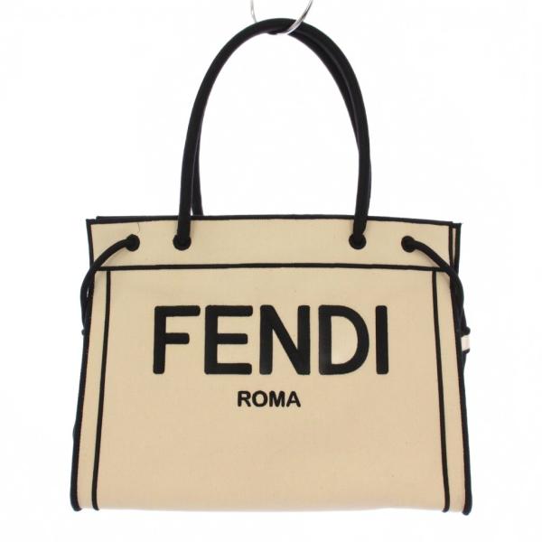 フェンディ FENDI Roma Go To ショッパー トートバッグ ハンドバッグ 白 8BH37...