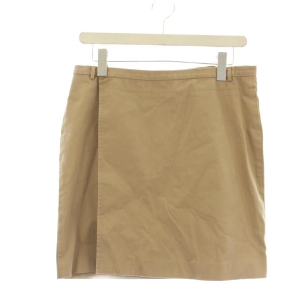 ラルフローレン RALPH LAUREN スカート 4 ベージュ 無地 ラップデザイン ミニ /JP...