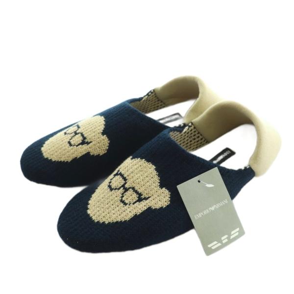 未使用品 エンポリオアルマーニ EMPORIO ARMANI スリッパ ルームシューズ ニット 26...
