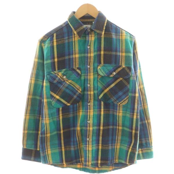 プライベート プロパティ PRIVATE PROPERTY シャツ 長袖 チェック柄 M 緑 グリー...