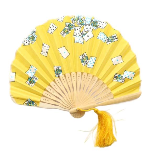 マニプリ manipuri 扇子 黄色 イエロー 茶 ブラウン /SS ■OS レディース