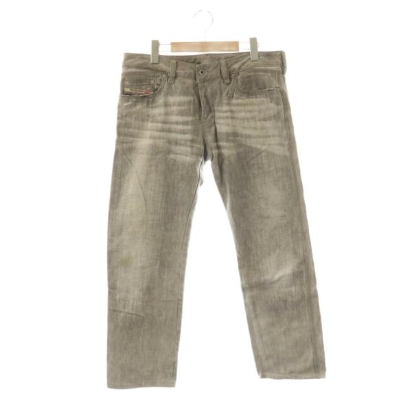 ディーゼル DIESEL デニム ジーンズ USED加工 ボタンフライ 31 グレー /CX  メン...