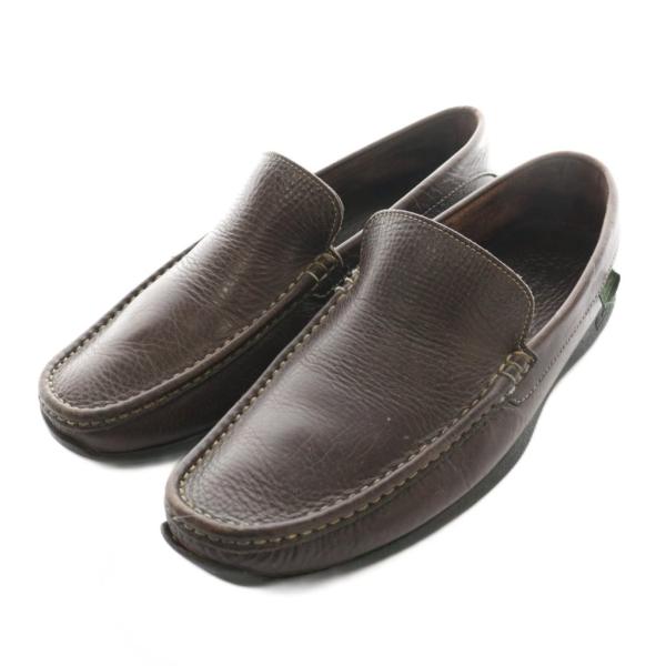 パラブーツ Paraboot アンバース ANVERS レザースリッポン ローファー 6.5 茶 ブ...