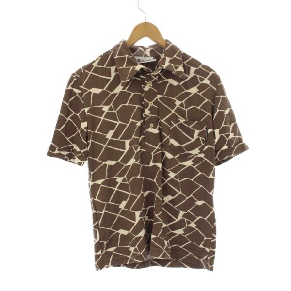 ドルチェ&amp;ガッバーナ ドルガバ DOLCE&amp;GABBANA カジュアルシャツ L ブラウン 抽象柄 ...