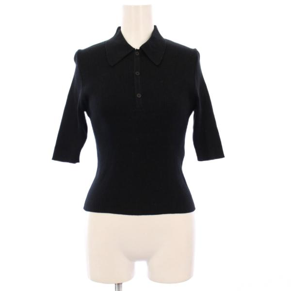 オーラリー AURALEE COTTON HIGH GAUGE RIB KNIT POLO コットン...