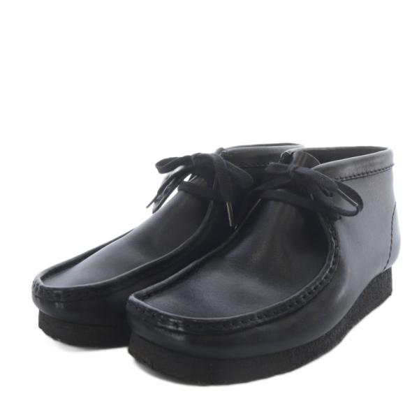 クラークス clarks ワラビーブーツ レザー UK5 ブラック /YO15 レディース