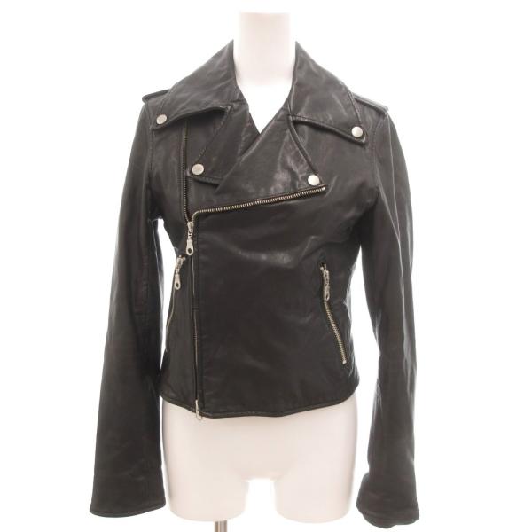 レイビームス Ray Beams ライダースジャケット レザー 山羊革 黒 ブラック /NL レディ...