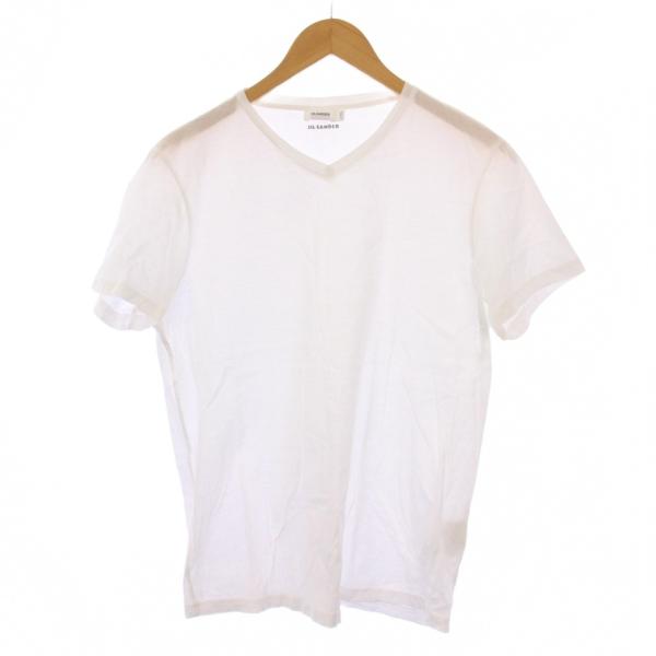 ジルサンダー JIL SANDER Tシャツ カットソー 半袖 Vネック 無地 ストレッチ ワンカラ...
