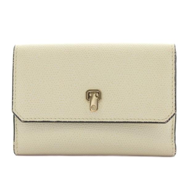 ヴァレクストラ Valextra BRERA DOUBLE 財布 二つ折り レザー 白 ホワイト /...