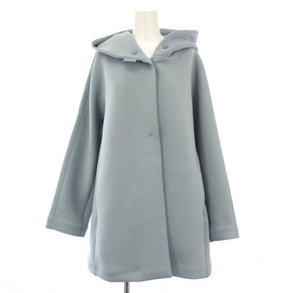 ドゥクラッセ DoCLASSE コーディガン スプリングコート フード S 水色 /TK レディース