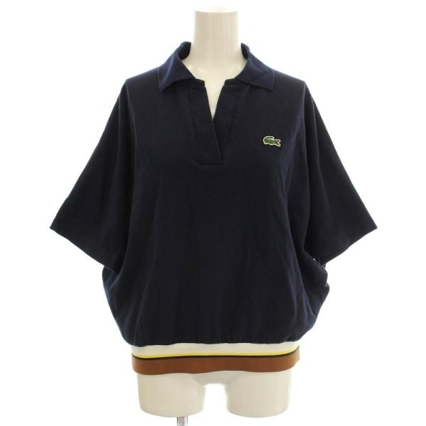 ラコステ LACOSTE ポロシャツ 半袖 スキッパーシャツ 34 ネイビー 紺 PF22LJ /☆...