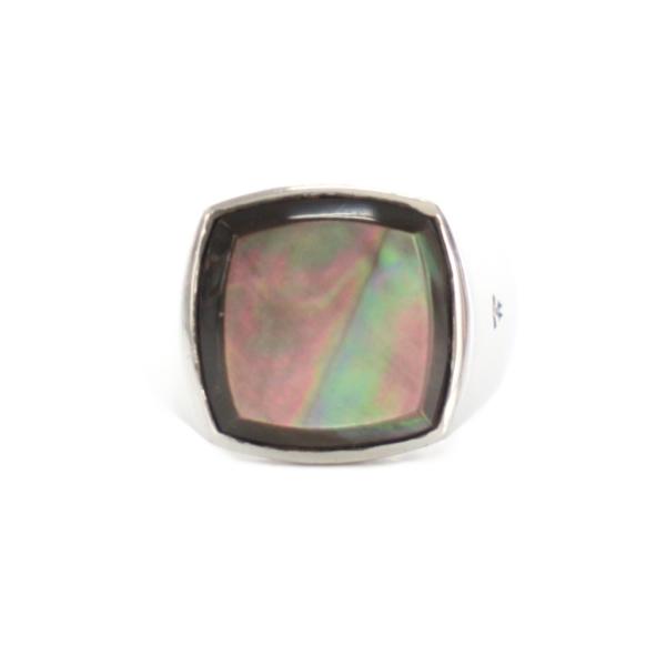 トムウッド TOMWOOD クッションブラックマザーオブパール 指輪 リング シルバー925 箱付き...