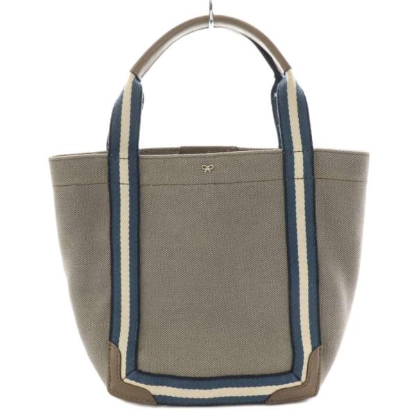 アニヤハインドマーチ ANYA HINDMARCH ポントトート・ミニ ハンドバッグ キャンバス グ...