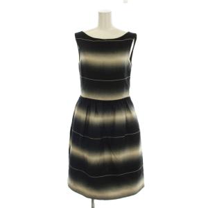 マークバイマークジェイコブス MARC by MARC JACOBS ワンピース 0 黒 ブラック ノースリーブ ひざ丈 グラデーション柄 /LP