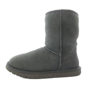 アグ オーストラリア UGG australia クラシックショート ショートブーツ ムートンブーツ スエード US7 グレー /YO28 レディース