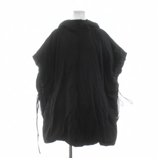 ミラオーウェン 22AW サスティナブルサイドリボンダウンポンチョ ジャケット フード ジップアップ...