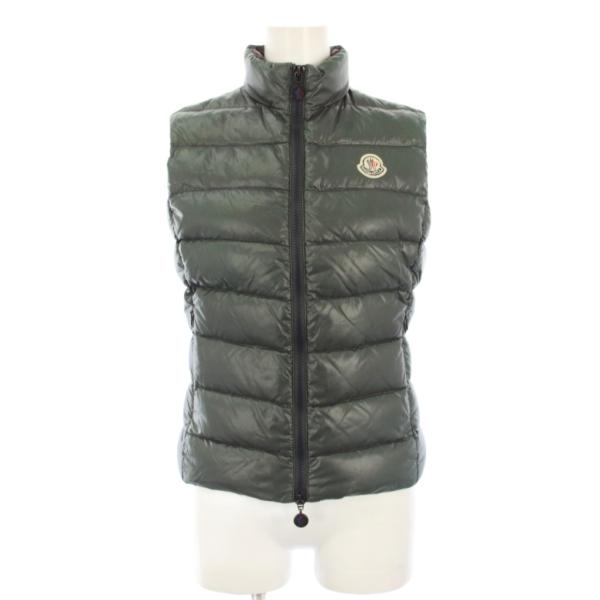 モンクレール MONCLER GHANY GILET ダウンベスト スタンドカラー 00 緑 020...