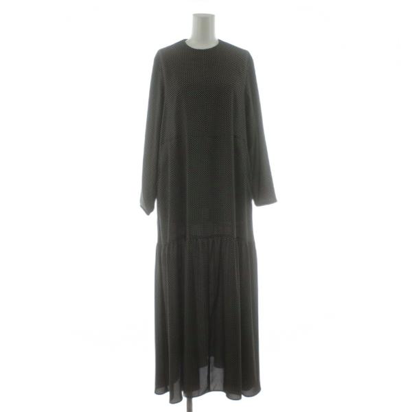 未使用品 ボールジー トゥモローランド 23AW ミニドットプリント フレアギャザーワンピース ロン...