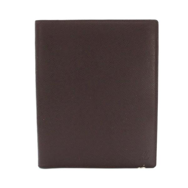 ルイヴィトン LOUIS VUITTON タイガアジェンダビューロー ブックカバー レザー 茶 ブラ...