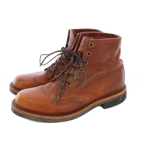 チペワ CHIPPEWA TAN RENEGADE ワークブーツ ショート レースアップ 8D 茶 ...