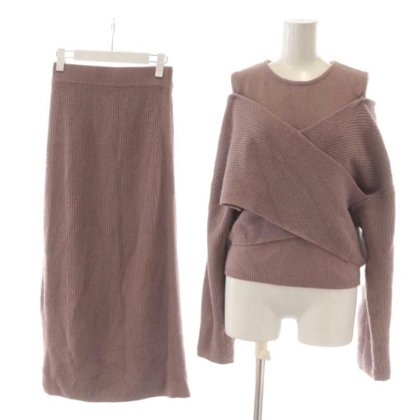 フレイアイディー FRAY I.D セットアップ スカート ニット セーター F ピンク 長袖 ノー...