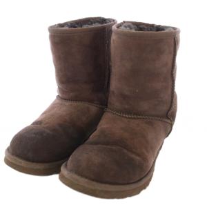 アグ オーストラリア UGG australia クラシックショートブーツ ムートンブーツ USA6 茶 S/N5825 /TK レディース